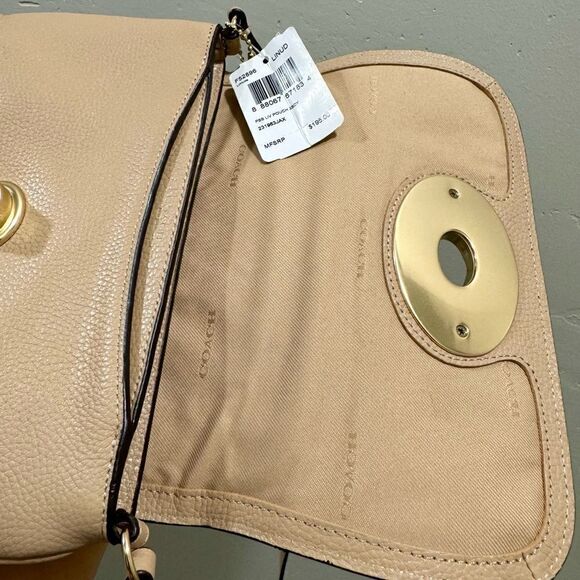 New Coach Leather Foldover Clutch & Pebble leather Crossbody - Picture 8 of 16
